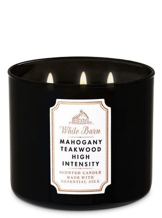Mahogany Teakwood High Intensity 3-Wick Candle | Bath & Body Works