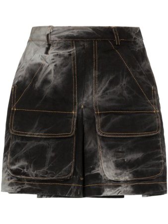 Black Matthew Adams Dolan Dyed Mini Skirt | Farfetch.com