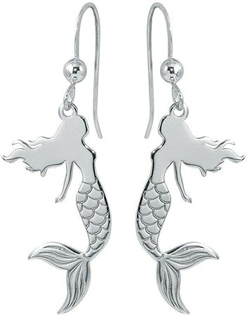Amazon.com: Sterling Silver 925 Mermaid Earrings, Dangling Flat Fish tail Earrings, Women/Girls Sea Life Jewelry, Light Weight Cute Women Earrings: Clothing, Shoes & Jewelry