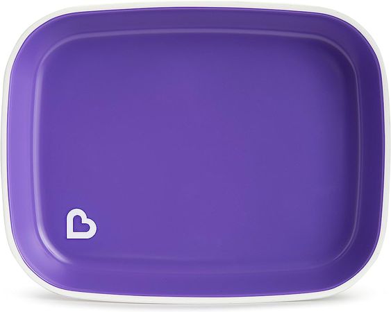 Amazon.com: Munchkin® Splash™ 4 Piece Toddler Plates, Pink/Purple : Baby
