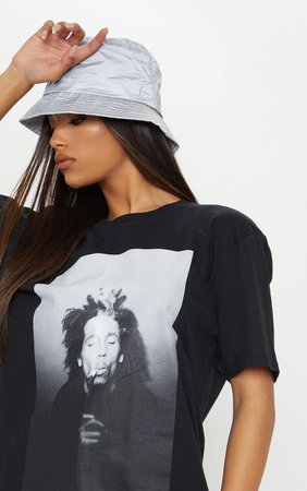 Black Bob Marley Printed T Shirt | Tops | PrettyLittleThing