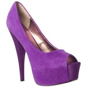 Purple Platform Open Toe Heels