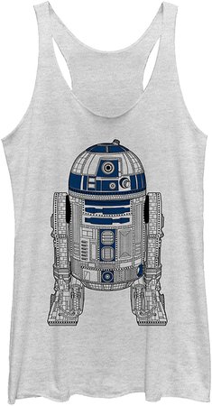 Amazon.com: Star Wars Women's R2-D2 Detailed Droid Racerback Tank Top: Clothing