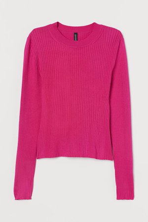 Fine-knit Top - Pink