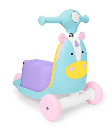 Amazon.com: Skip Hop Kids 3-in-1 Ride On Scooter and Wagon Toy, Unicorn: Baby