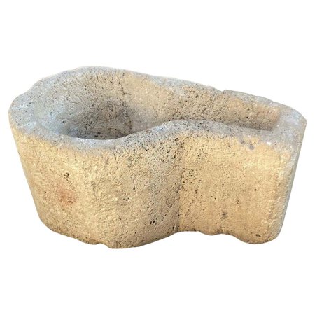 Hand Carved Stone Jambonnier Kitchen Container Basin Cure Ham Farm Sink LA For Sale at 1stDibs
