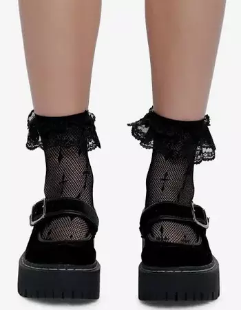 black lace socks