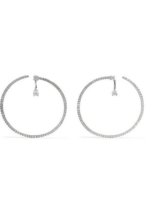 Anita Ko | Bardot 18-karat white gold diamond hoop earrings | NET-A-PORTER.COM