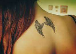 small angel wings tattoo lower back - Google Search