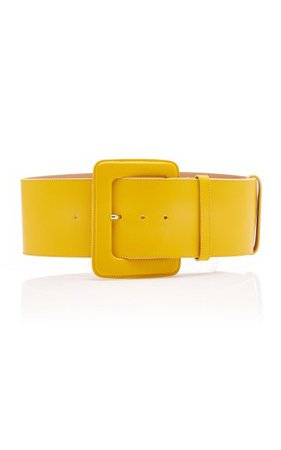 Wide C-Buckle Leather Belt By Carolina Herrera | Moda Operandi