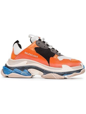 Balenciaga Orange and Multicoloured Triple S Sneakers $950 - Buy Online SS19 - Quick Shipping, Price