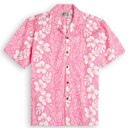 Blushing-Hibiscus Pink Hawaiian Floral Tropical Shirt