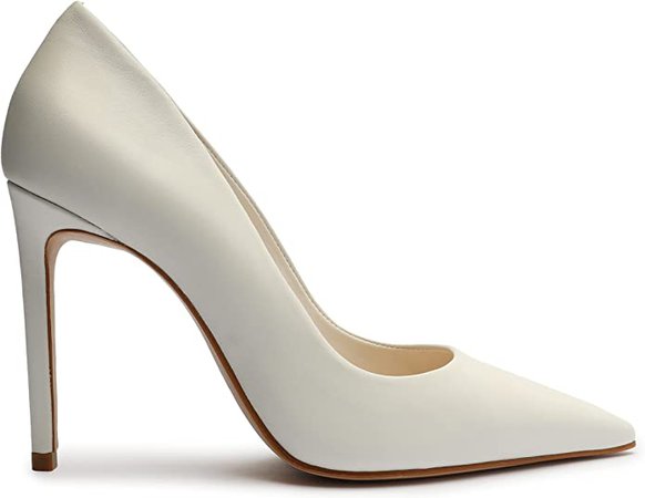 Amazon.com | SCHUTZ Women's Lou Pointed Toe Pump Heels, White, Size 9 | Pumps
