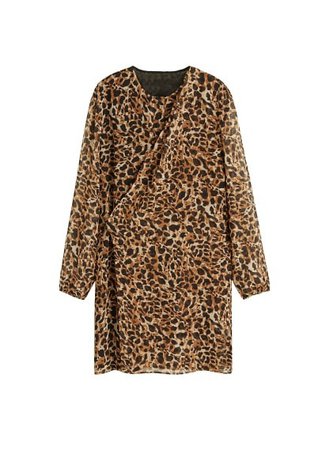 MANGO Leopard print wrap dress