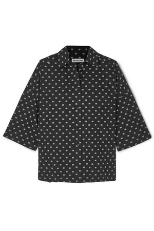Balenciaga | Vareuse oversized printed cotton-poplin shirt | NET-A-PORTER.COM