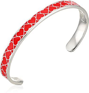 Alex and Ani Color Infusion Cuff, Heart, Red