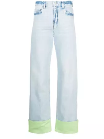 Wandler Poppy contrast-panel straight-leg Jeans - Farfetch