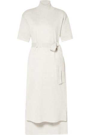 Co | Belted stretch-wool turtleneck midi dress | NET-A-PORTER.COM