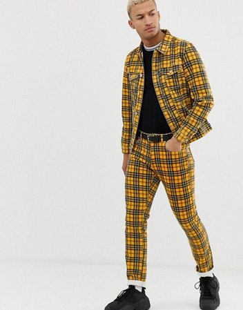 Yellow Check Male  Outfit