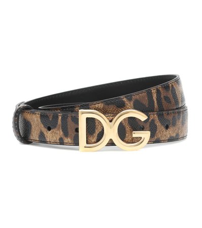 Dolce & Gabbana - DG leopard-print leather belt | Mytheresa