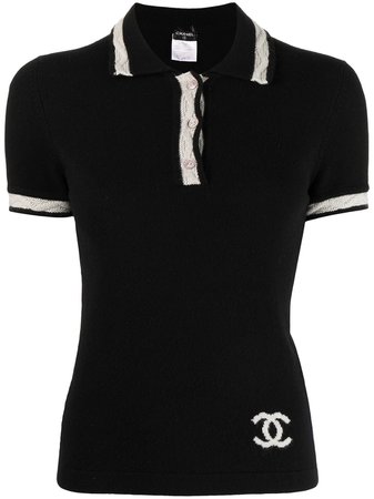 Chanel Pre-Owned 2004 CC Knitted Polo Top - Farfetch