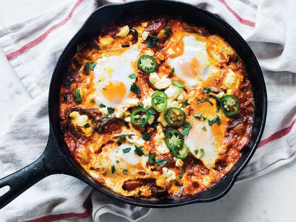 Mexican Eggs Baked in Tomato Sauce Recipe - Kay Chun | Food & Wine