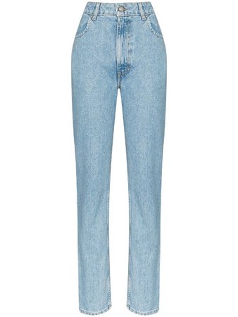 Eckhaus Latta faded high rise jeans