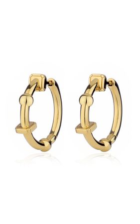 18k Yellow Gold Mini Hoop Piercing Earrings By Eéra | Moda Operandi