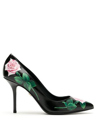 Dolce & Gabbana Rose Print 100Mm Pumps Ss20 | Farfetch.com