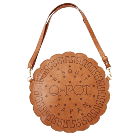 Q-Pot | Round Biscuit Leather Bag