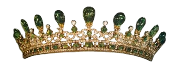 emerald green gold crown tiara