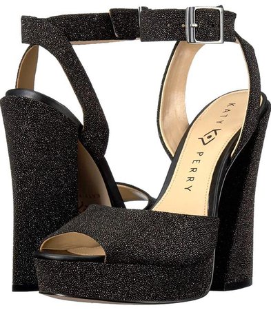 *clipped by @luci-her* Katy Perry Black Sparkle Heels Platforms Size US 9 Regular (M, B) - Tradesy