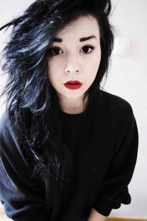 Girl with Black hair and Black eyes