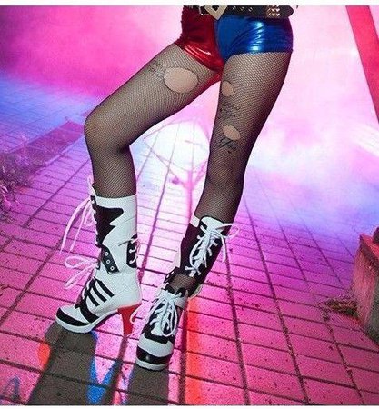 Harley Quinn Ripped Fishnet Tights (Suicide Squad)