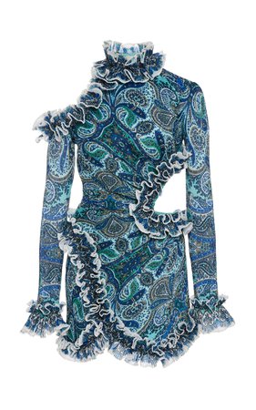Zimmerman- Moncur Cutout Plisse Mini Dress