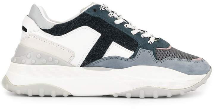 Panelled Colour-Block Sneakers