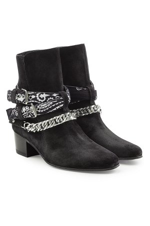 Bandana Buckle Suede Ankle Boots Gr. IT 36