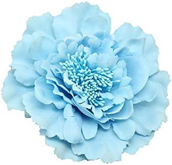 Amazon.com: Kewl Fashion Women's Bohemia Peony Flowers Hairpin Hair Clip Flower Brooch (Light Blue #1) : Clothing, Shoes & Jewelry