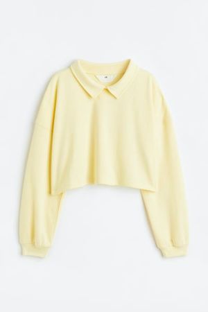 Boxy Sweatshirt - Light yellow - Kids | H&M US