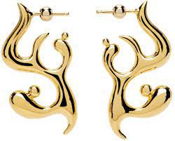 HANNAH JEWETT Gold Metal Feather Earrings - Google Search