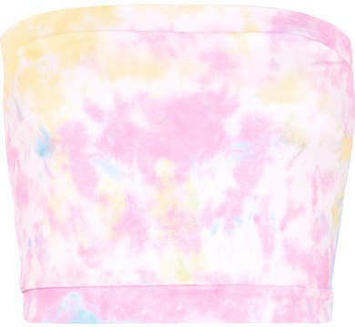 Re/done The Venice Tie-dyed Bandeau Bikini Top - Pink