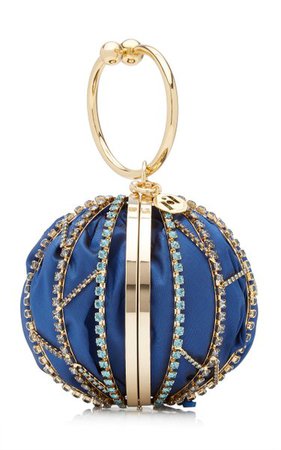 Alice Crystal-Embellished Silk Top Handle Bag By Rosantica | Moda Operandi
