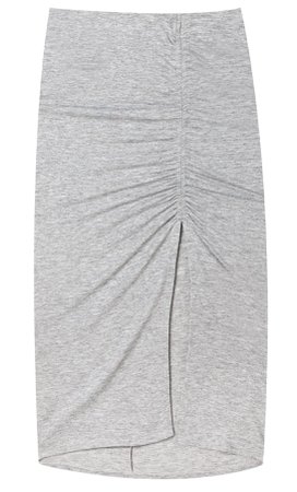 Ruched knit pencil skirt - Women's Just in | Stradivarius United States
