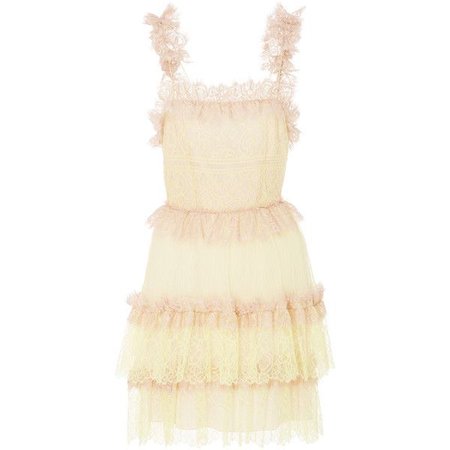 Blumarine Tiered Lace Mini Dress (167.685 RUB)