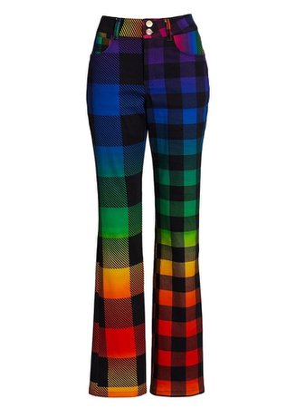BruceGlen Rainbow Gingham Jeans