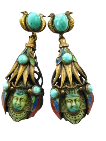 vintage egyptian style earrings