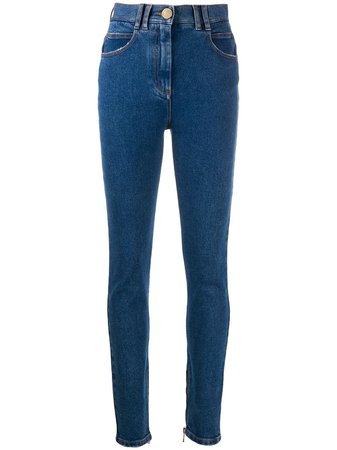 Balmain Calça Jeans Slim Cintura Alta - Farfetch