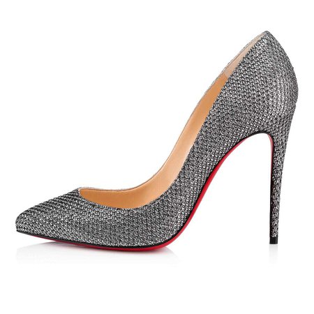 Christian Louboutin — Pigalle Follies 100 Antic Silver Glitter