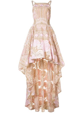 Marchesa Notte Asymmetric Hem Floral Dress Ss17 | Farfetch.com