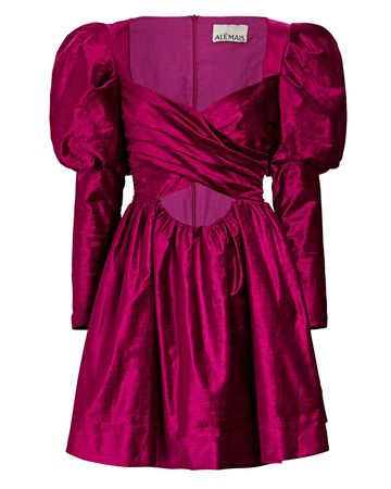 Alemais Rossario Puff Sleeve Velvet Mini Dress | INTERMIX®